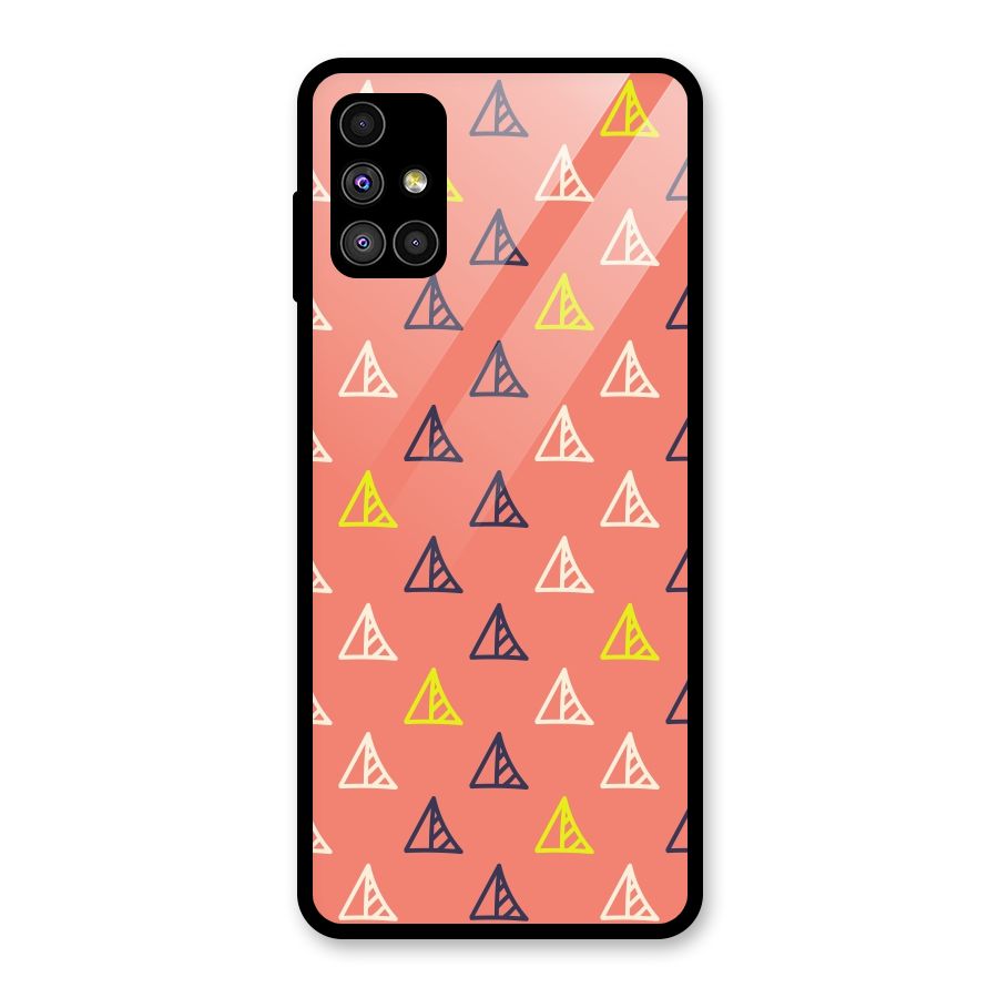 Triangular Boho Pattern Glass Back Case for Galaxy M51