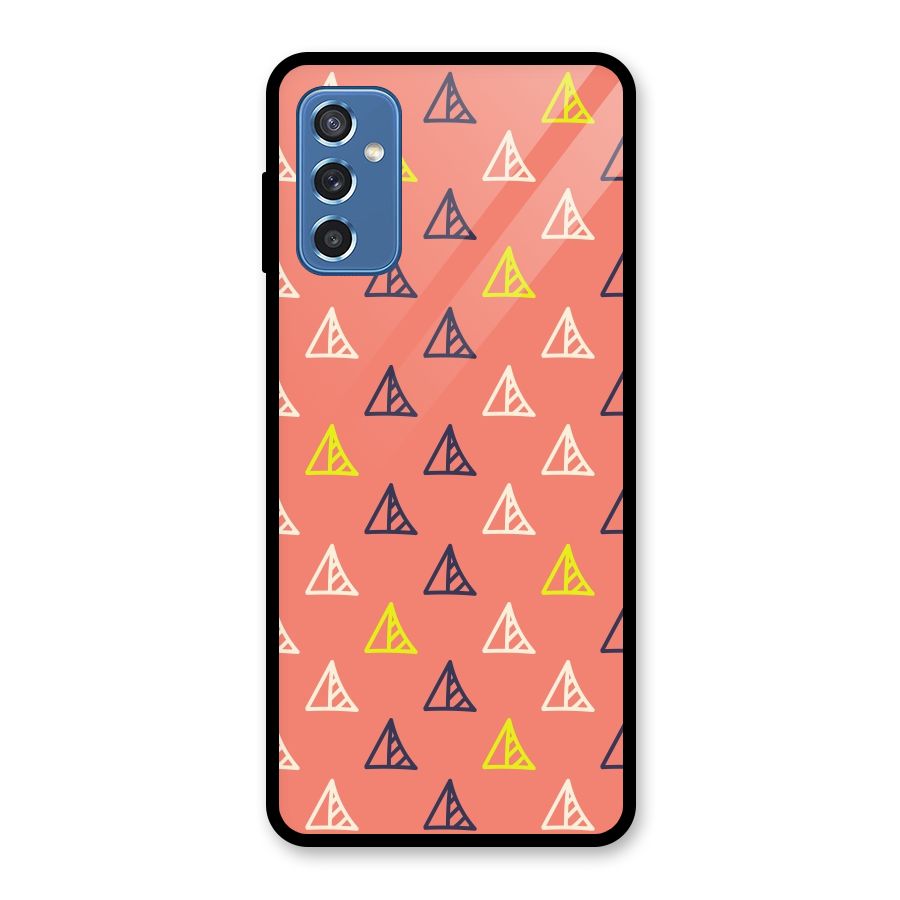 Triangular Boho Pattern Glass Back Case for Galaxy M52 5G