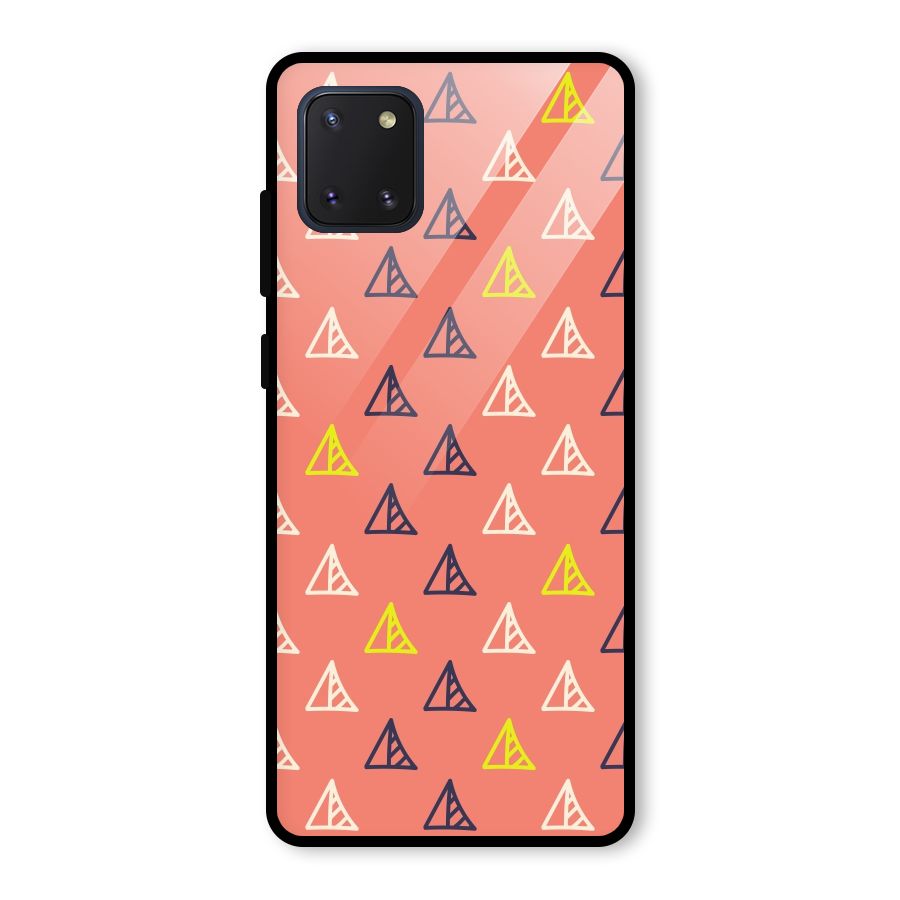 Triangular Boho Pattern Glass Back Case for Galaxy Note 10 Lite