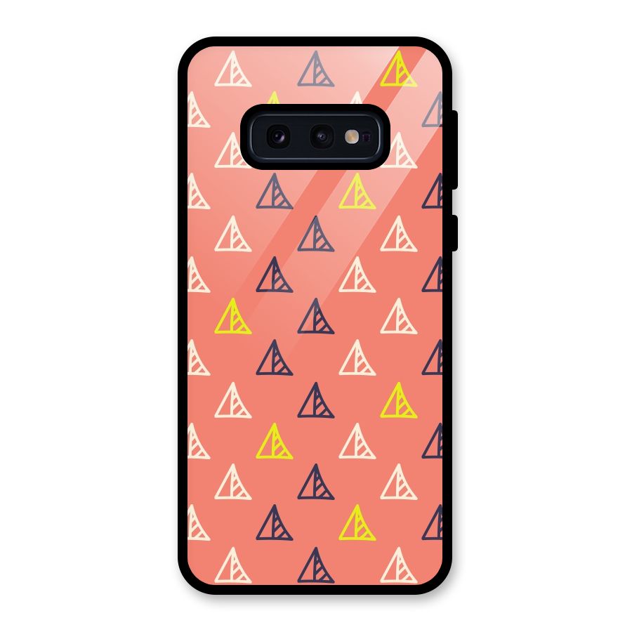 Triangular Boho Pattern Glass Back Case for Galaxy S10e