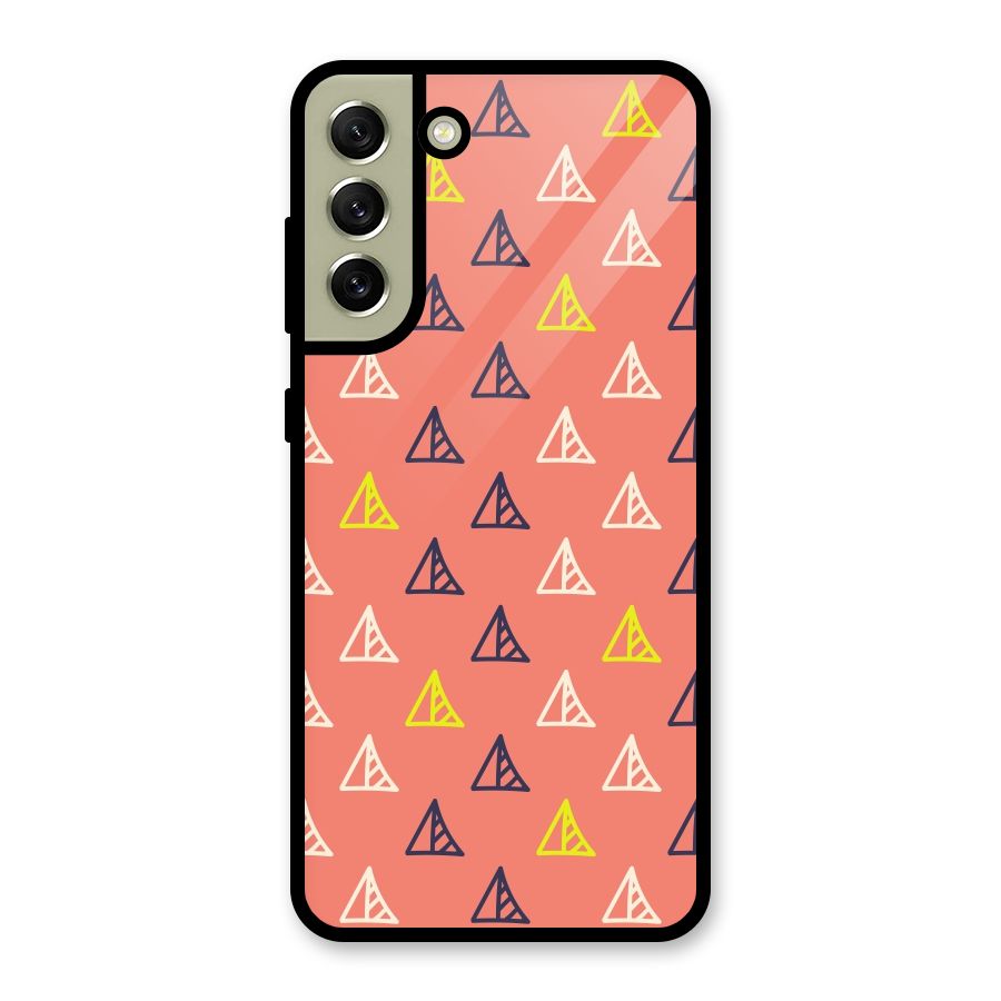 Triangular Boho Pattern Glass Back Case for Galaxy S21 FE 5G