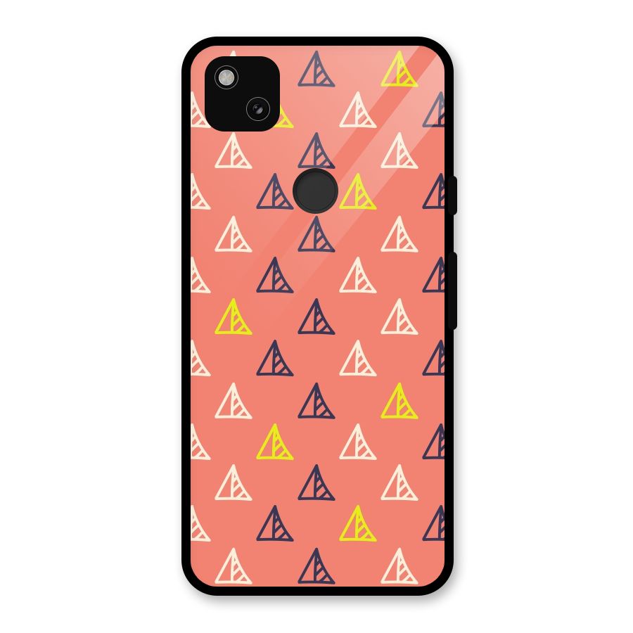 Triangular Boho Pattern Glass Back Case for Google Pixel 4a
