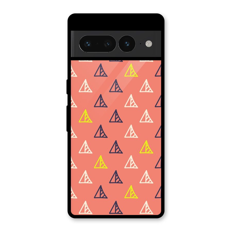 Triangular Boho Pattern Glass Back Case for Google Pixel 7 Pro