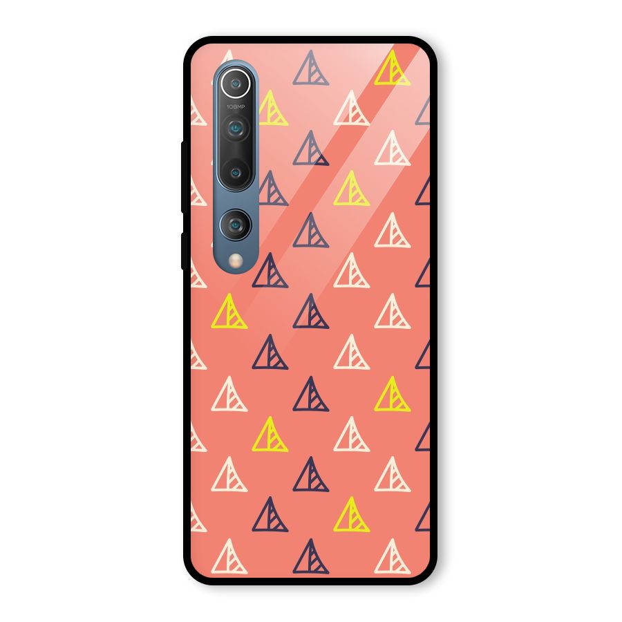 Triangular Boho Pattern Glass Back Case for Mi 10