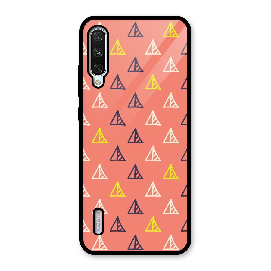 Triangular Boho Pattern Glass Back Case for Mi A3