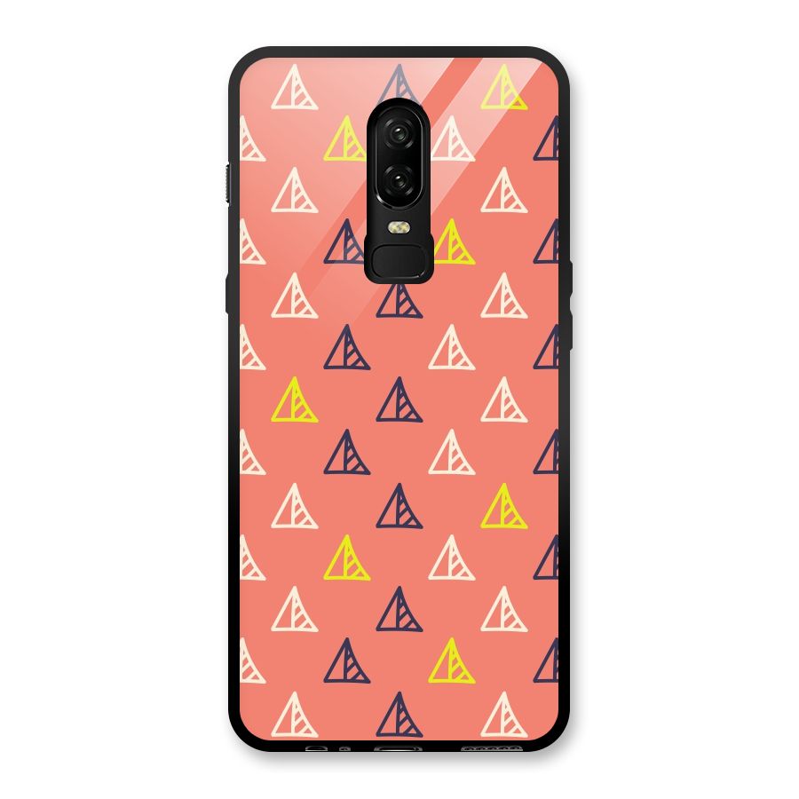 Triangular Boho Pattern Glass Back Case for OnePlus 6