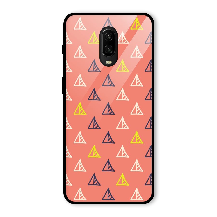 Triangular Boho Pattern Glass Back Case for OnePlus 6T