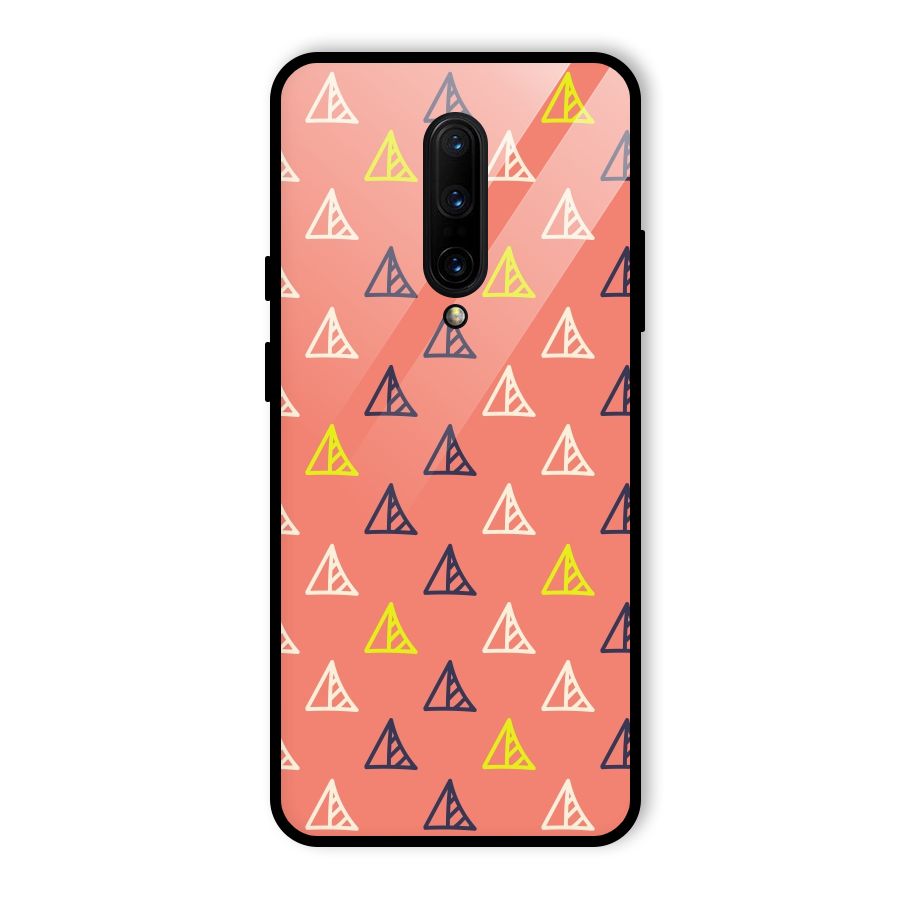 Triangular Boho Pattern Glass Back Case for OnePlus 7 Pro