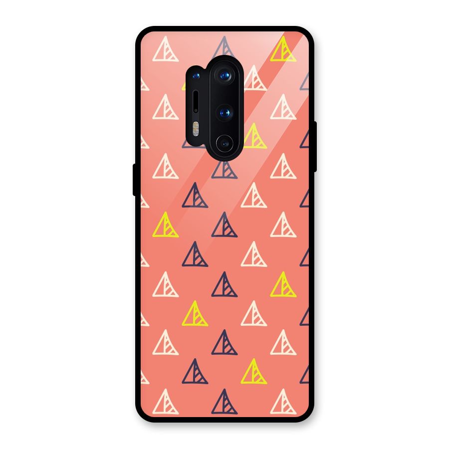 Triangular Boho Pattern Glass Back Case for OnePlus 8 Pro
