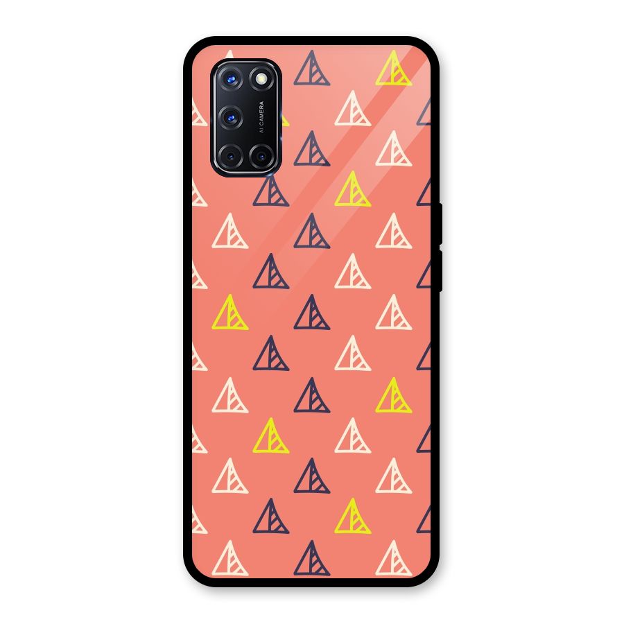 Triangular Boho Pattern Glass Back Case for Oppo A52
