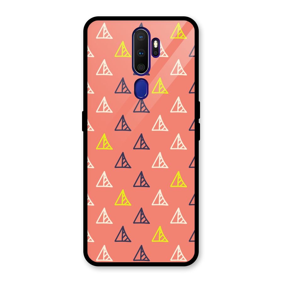 Triangular Boho Pattern Glass Back Case for Oppo A9 (2020)