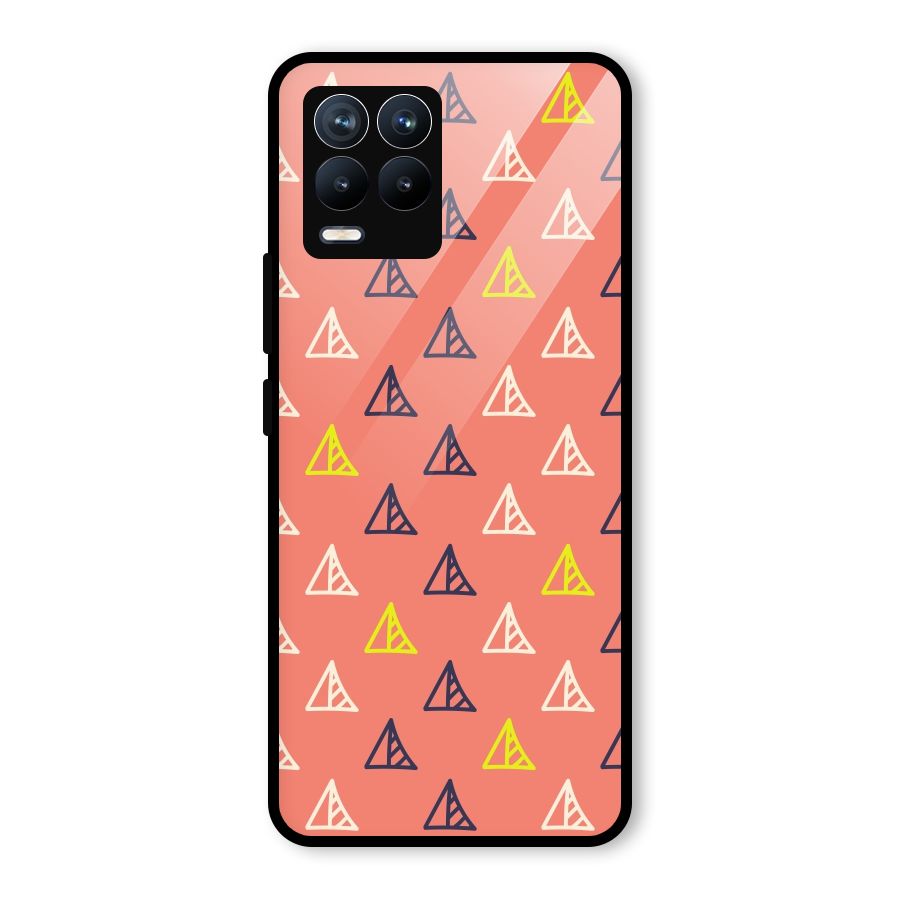 Triangular Boho Pattern Glass Back Case for Realme 8 Pro