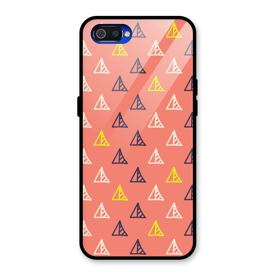 Triangular Boho Pattern Glass Back Case for Realme C2