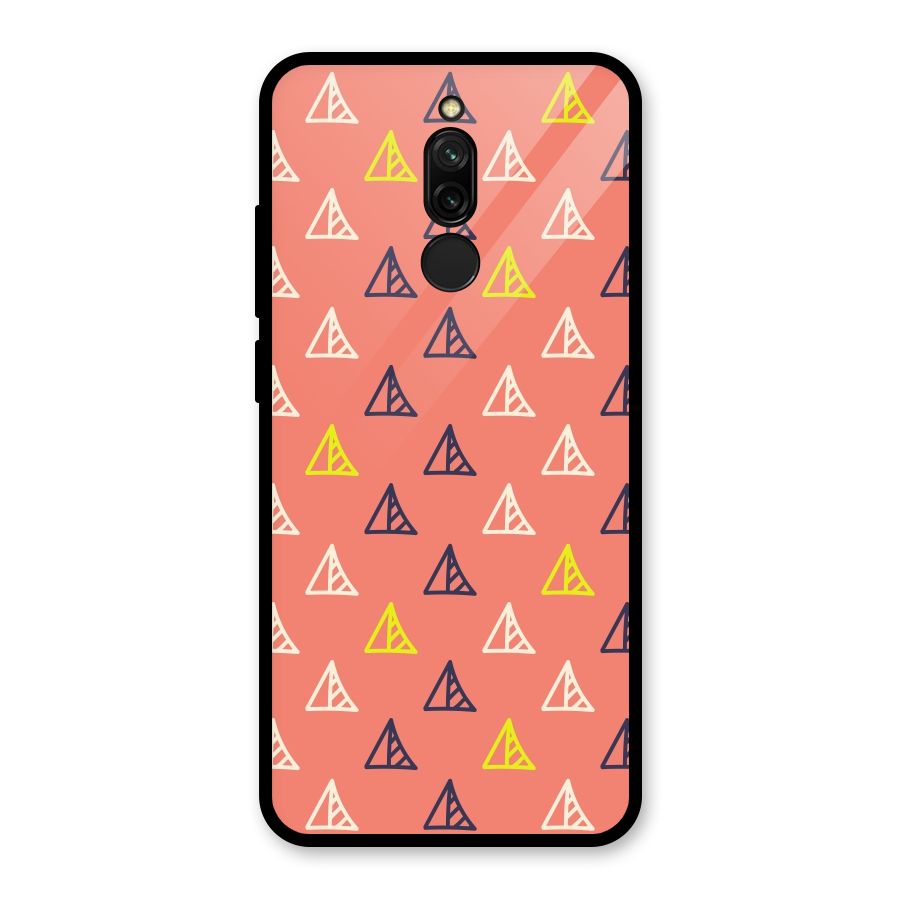 Triangular Boho Pattern Glass Back Case for Redmi 8
