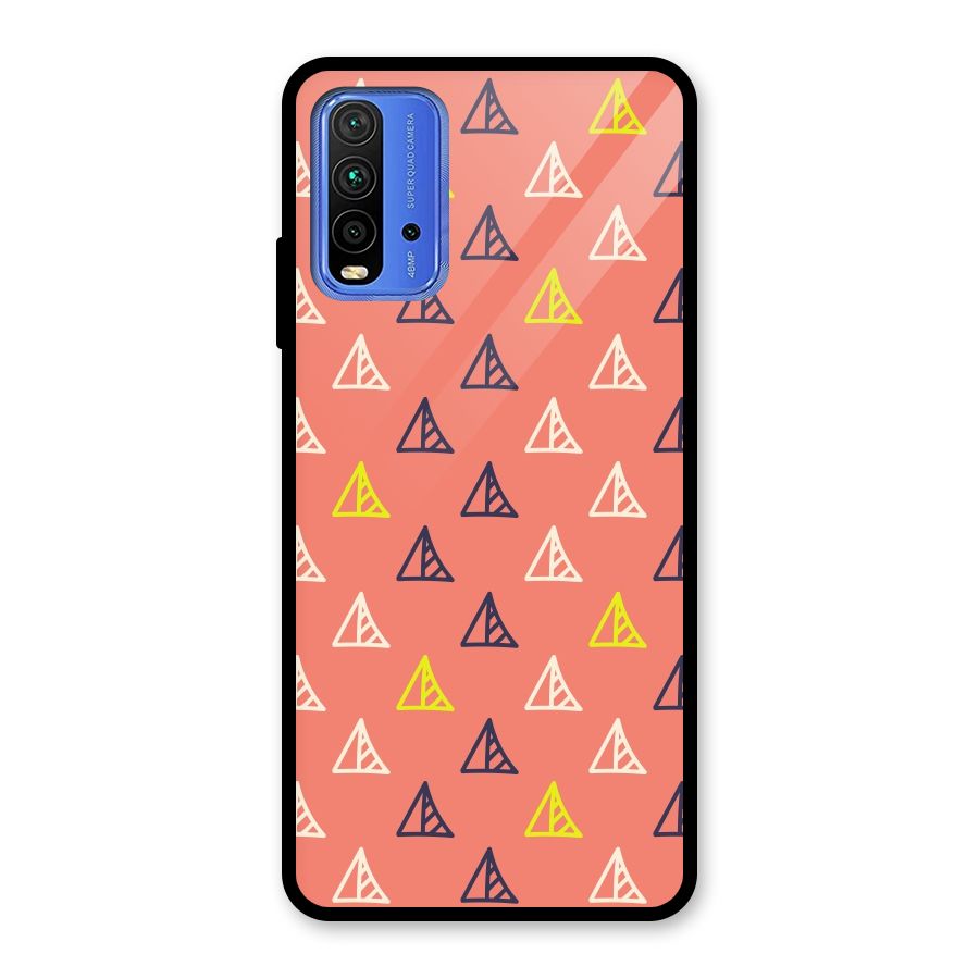 Triangular Boho Pattern Glass Back Case for Redmi 9 Power