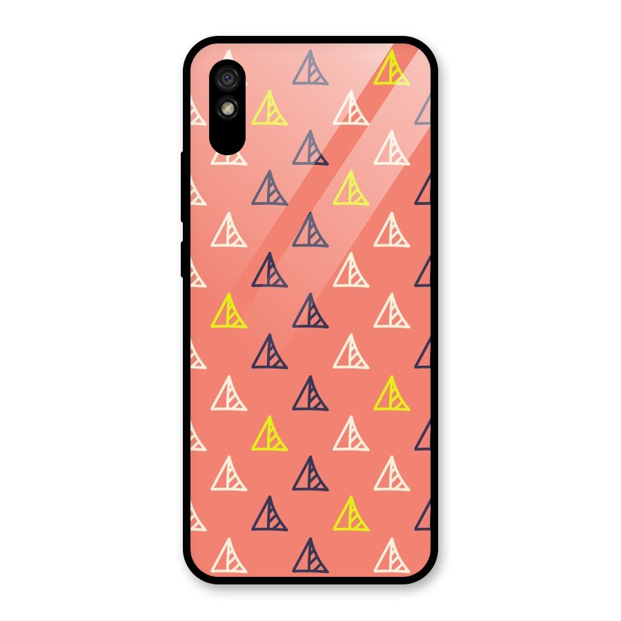 Triangular Boho Pattern Glass Back Case for Redmi 9i