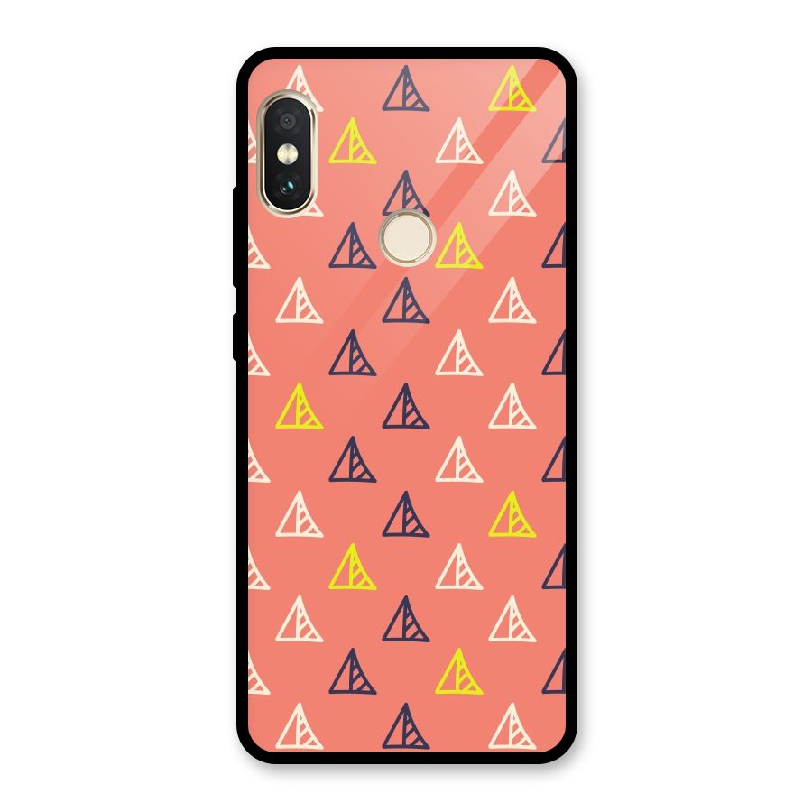 Triangular Boho Pattern Glass Back Case for Redmi Note 5 Pro