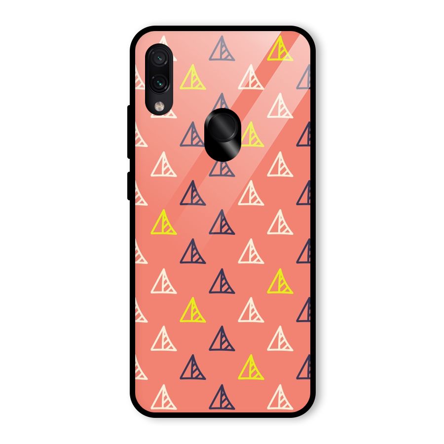 Triangular Boho Pattern Glass Back Case for Redmi Note 7 Pro