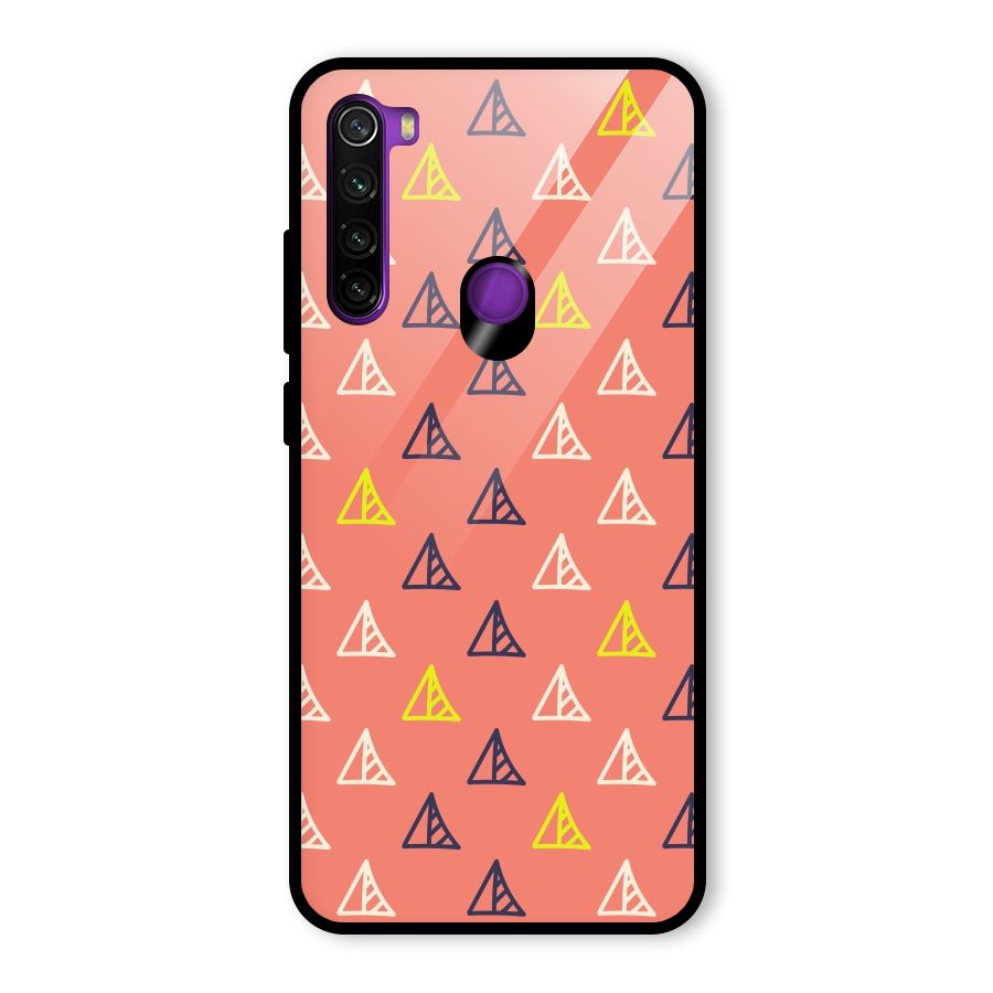 Triangular Boho Pattern Glass Back Case for Redmi Note 8