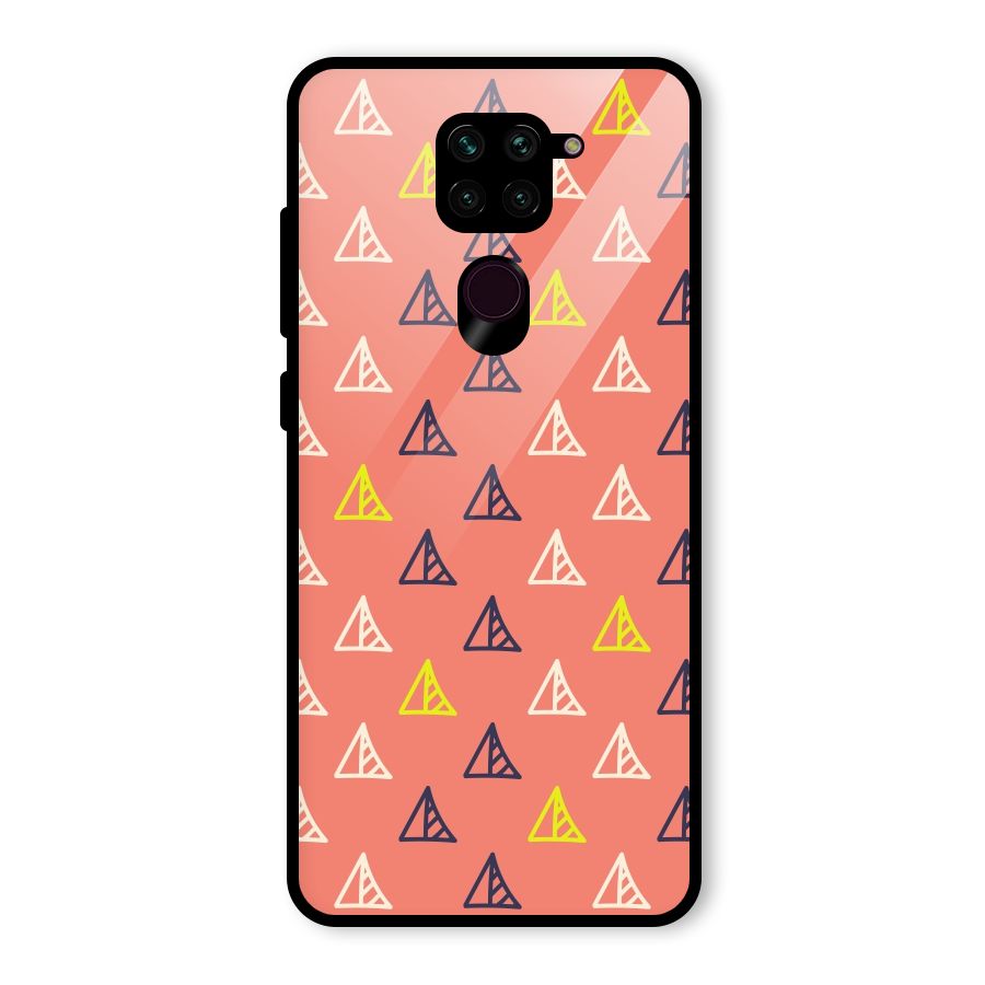 Triangular Boho Pattern Glass Back Case for Redmi Note 9