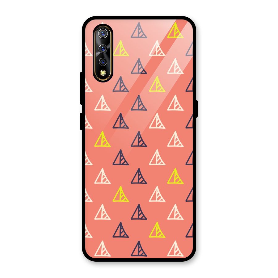 Triangular Boho Pattern Glass Back Case for Vivo S1