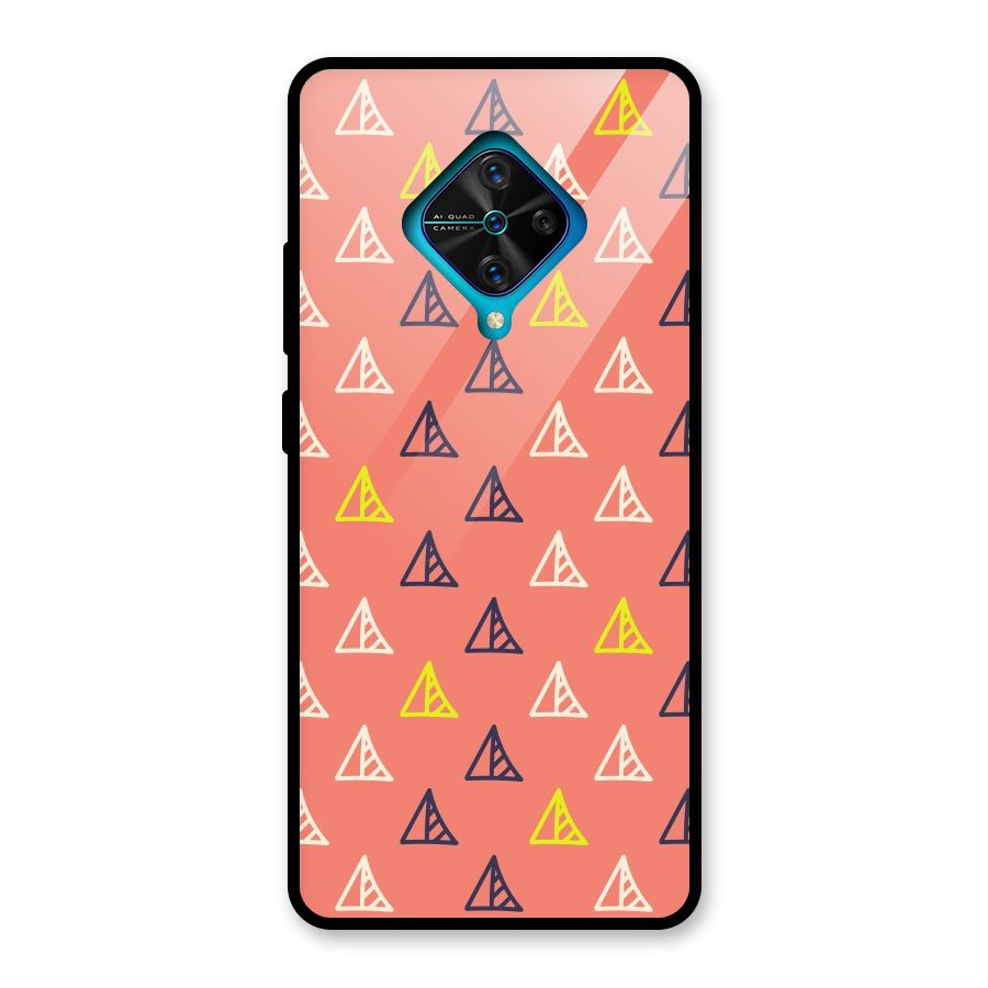 Triangular Boho Pattern Glass Back Case for Vivo S1 Pro