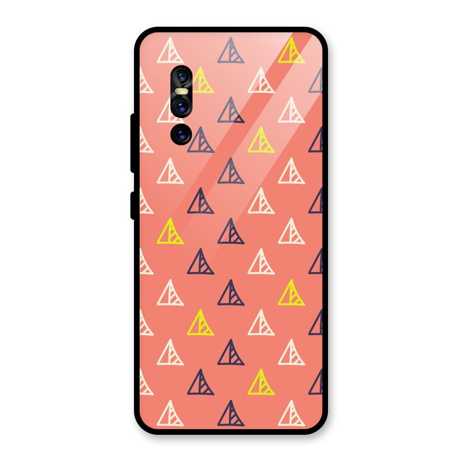 Triangular Boho Pattern Glass Back Case for Vivo V15 Pro