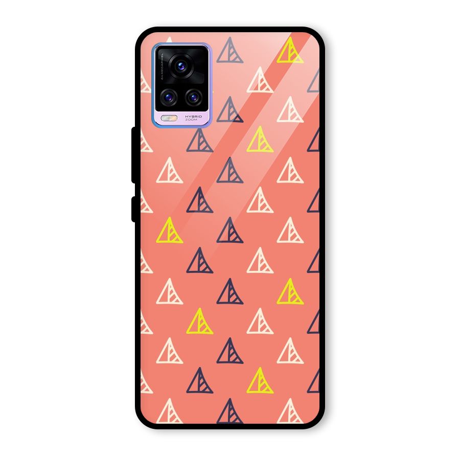 Triangular Boho Pattern Glass Back Case for Vivo V20 Pro