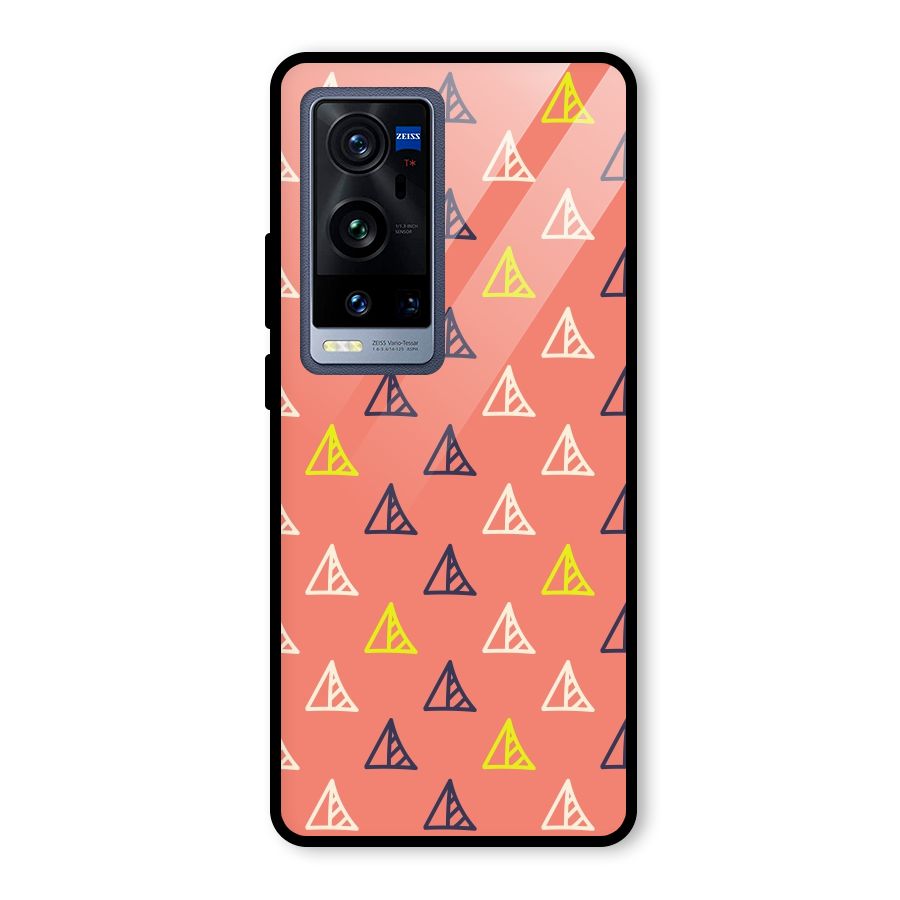 Triangular Boho Pattern Glass Back Case for Vivo X60 Pro Plus