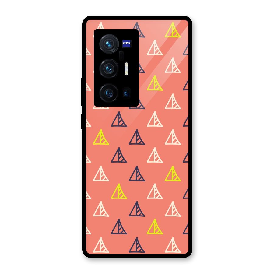 Triangular Boho Pattern Glass Back Case for Vivo X70 Pro Plus