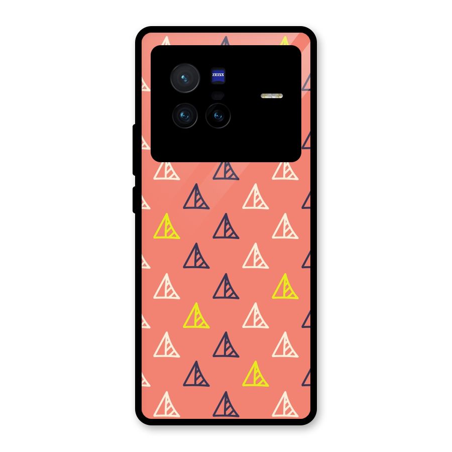 Triangular Boho Pattern Glass Back Case for Vivo X80