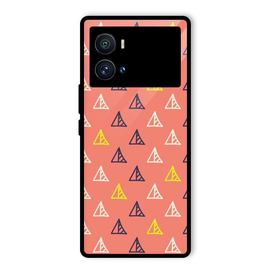 Triangular Boho Pattern Glass Back Case for Vivo iQOO 9 Pro
