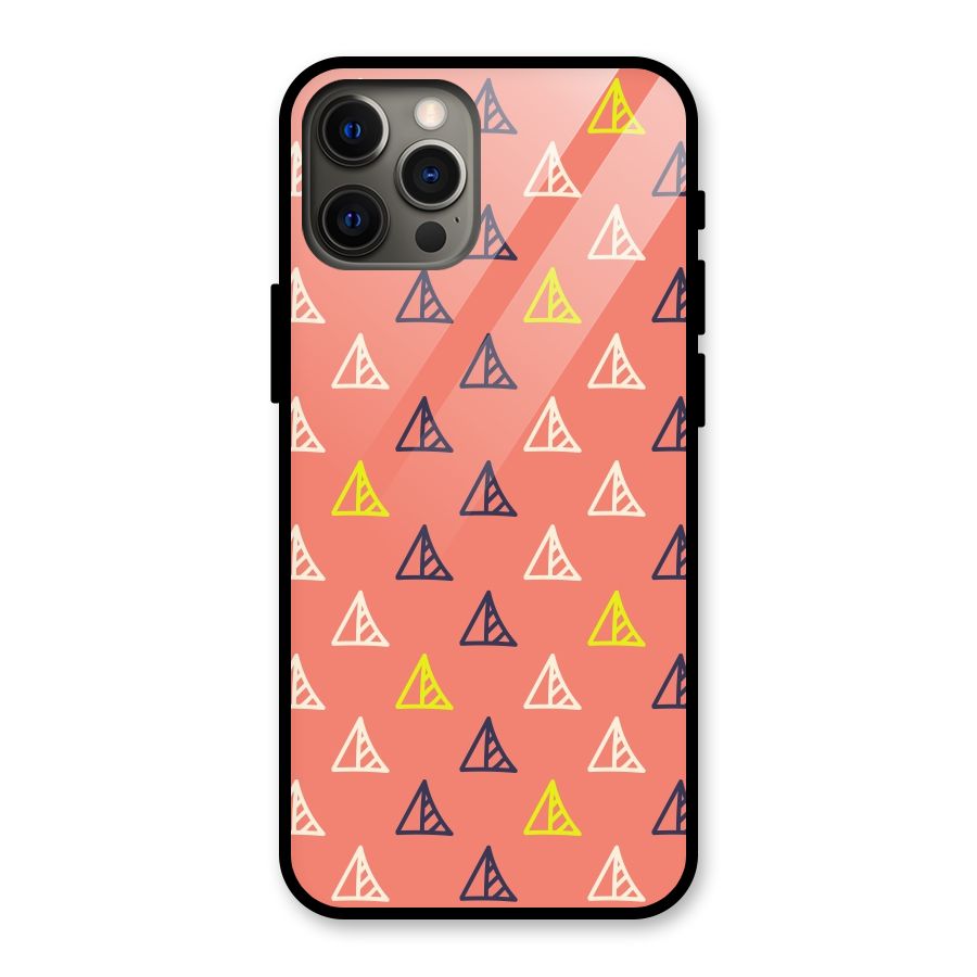 Triangular Boho Pattern Glass Back Case for iPhone 12 Pro Max