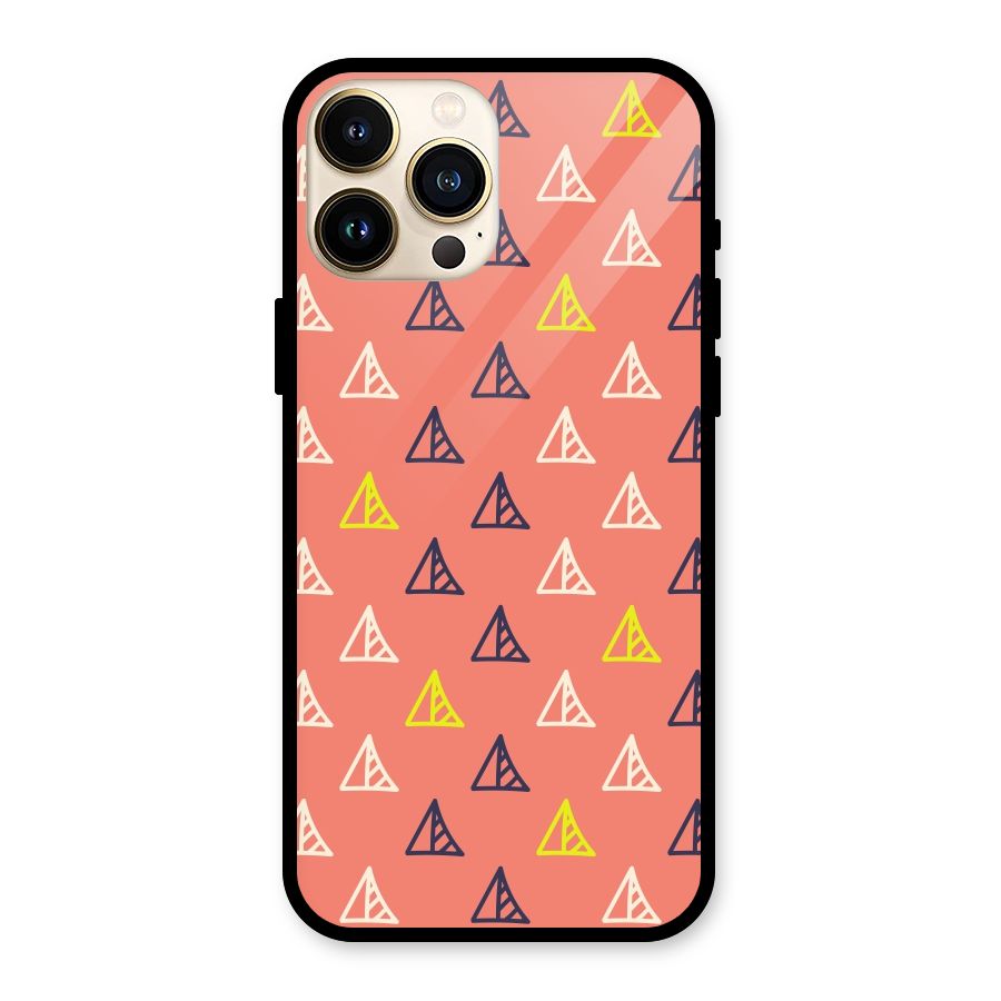 Triangular Boho Pattern Glass Back Case for iPhone 13 Pro Max