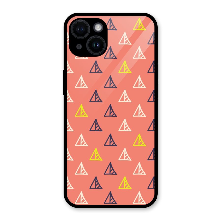 Triangular Boho Pattern Glass Back Case for iPhone 14
