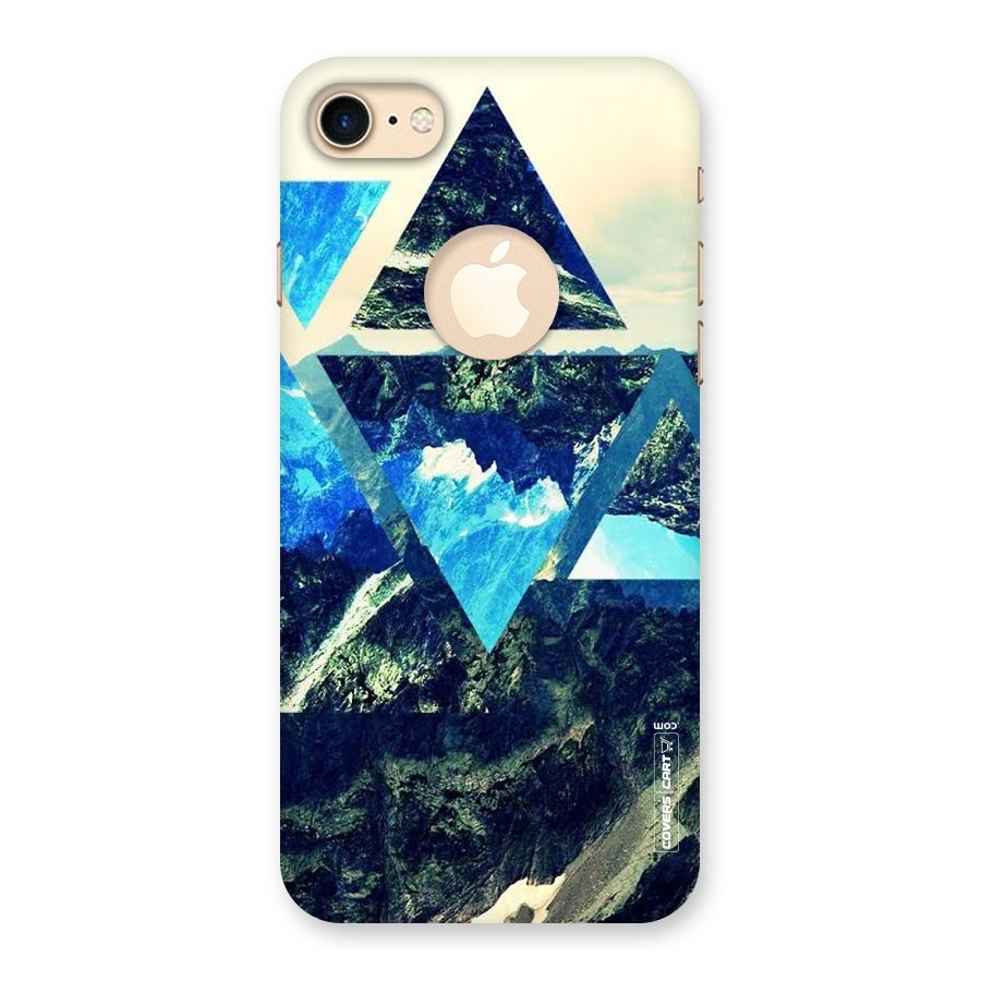 Triangular View Back Case for iPhone 7 Logo Cut