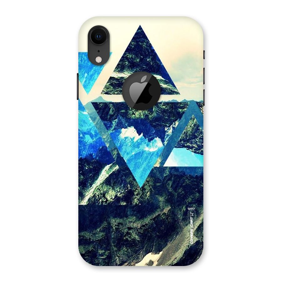 Triangular View Back Case for iPhone XR Logo Cut