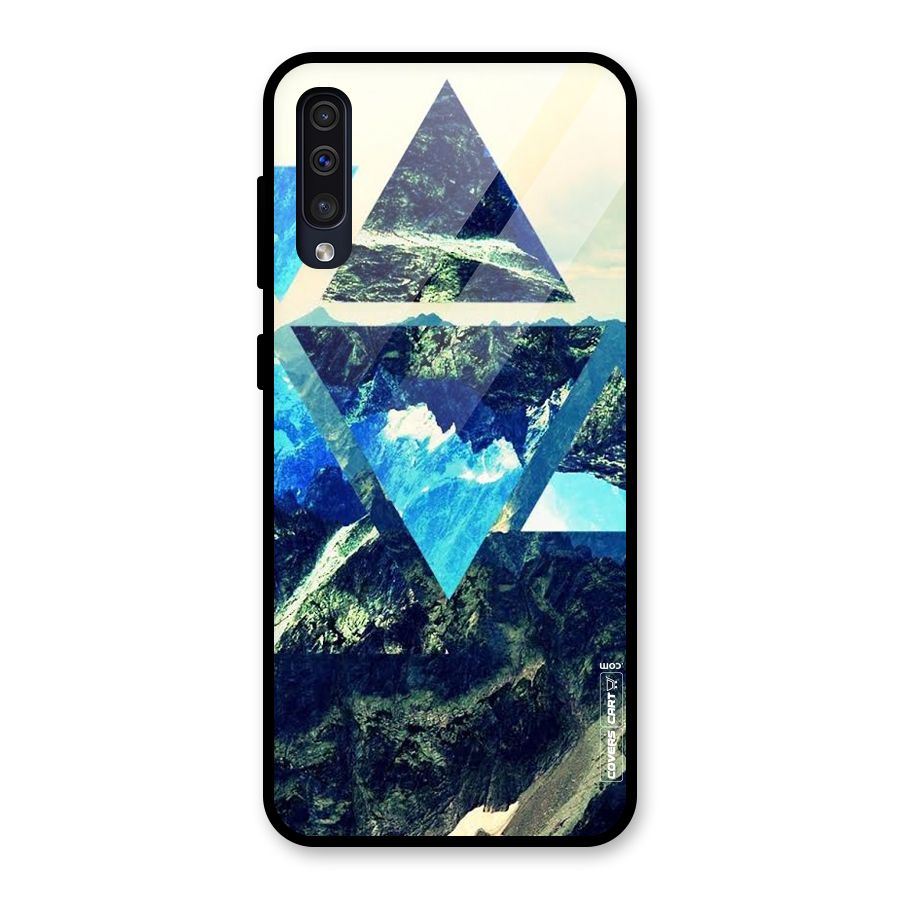 Triangular View Glass Back Case for Galaxy A50