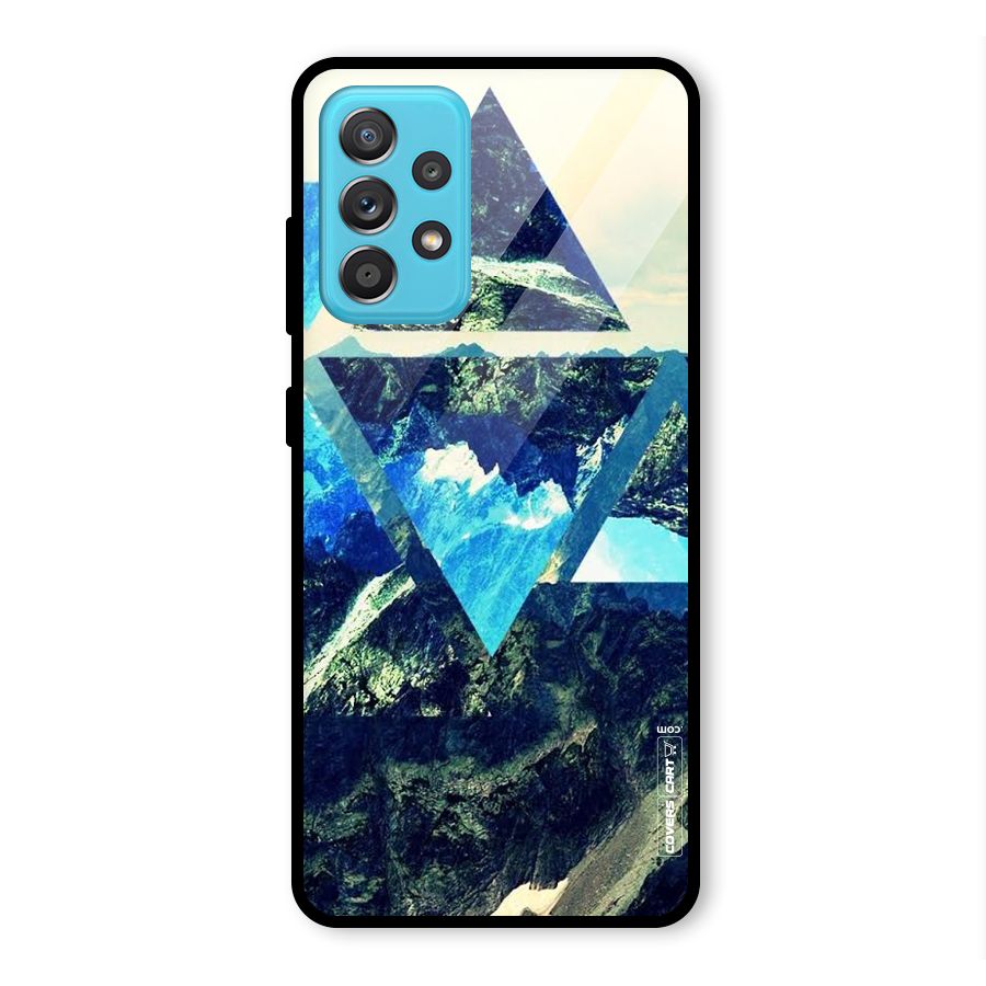 Triangular View Glass Back Case for Galaxy A52s 5G