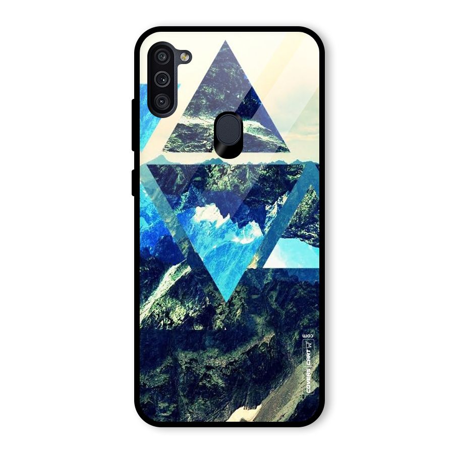 Triangular View Glass Back Case for Galaxy M11