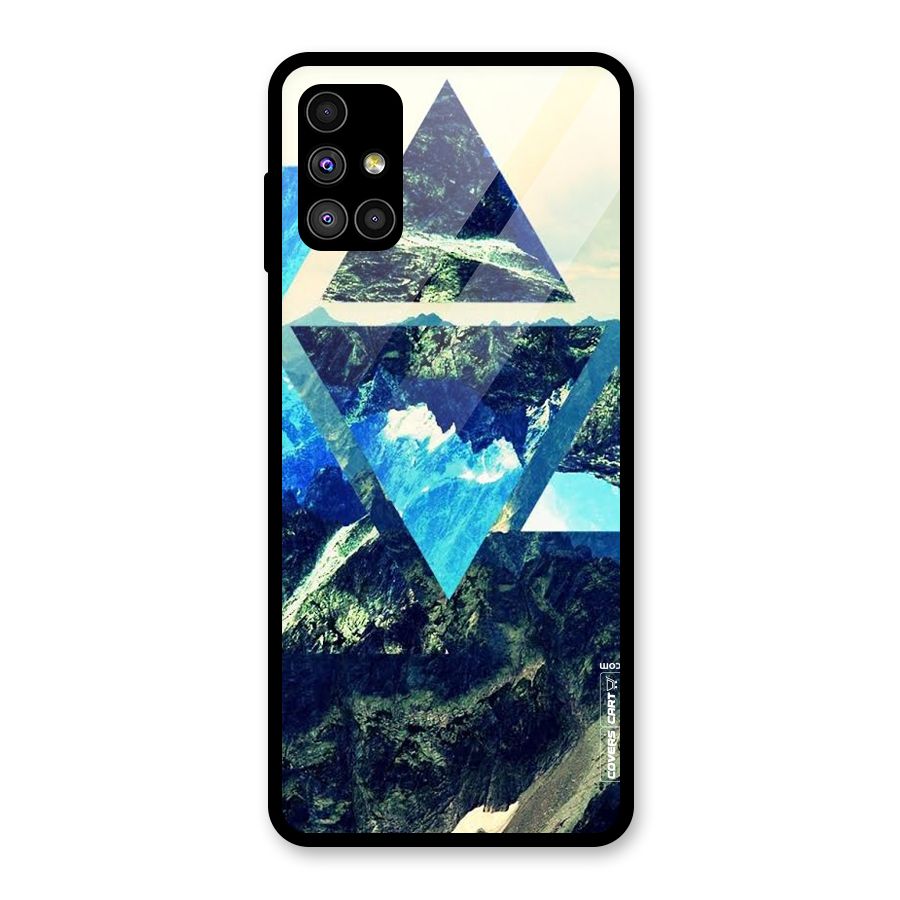 Triangular View Glass Back Case for Galaxy M51