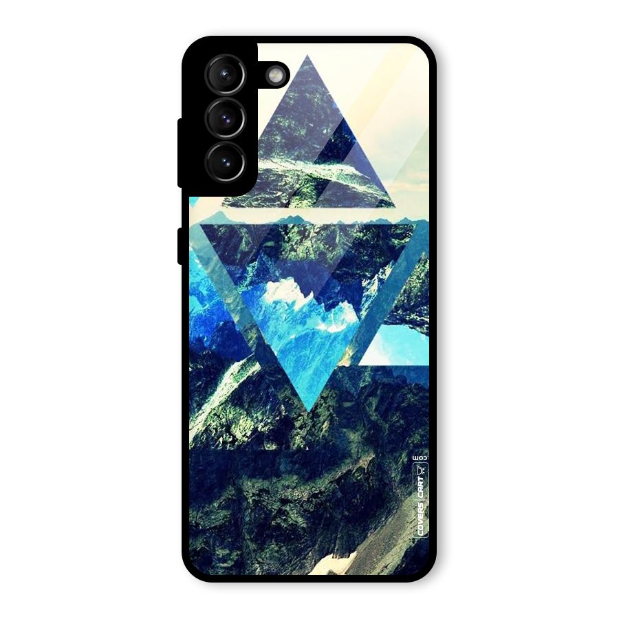 Triangular View Glass Back Case for Galaxy S21 Plus
