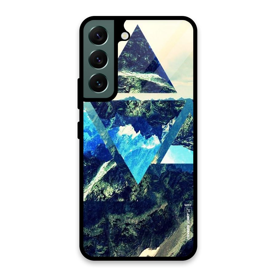 Triangular View Glass Back Case for Galaxy S22 5G