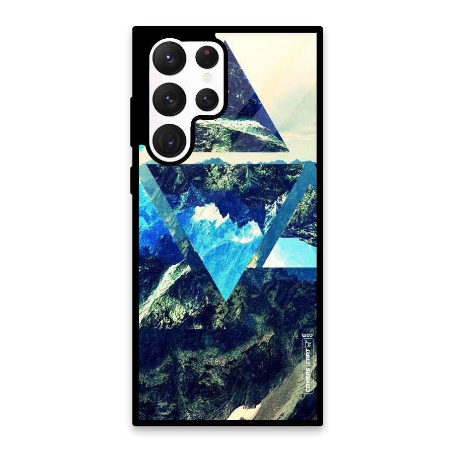 Triangular View Glass Back Case for Galaxy S22 Ultra 5G