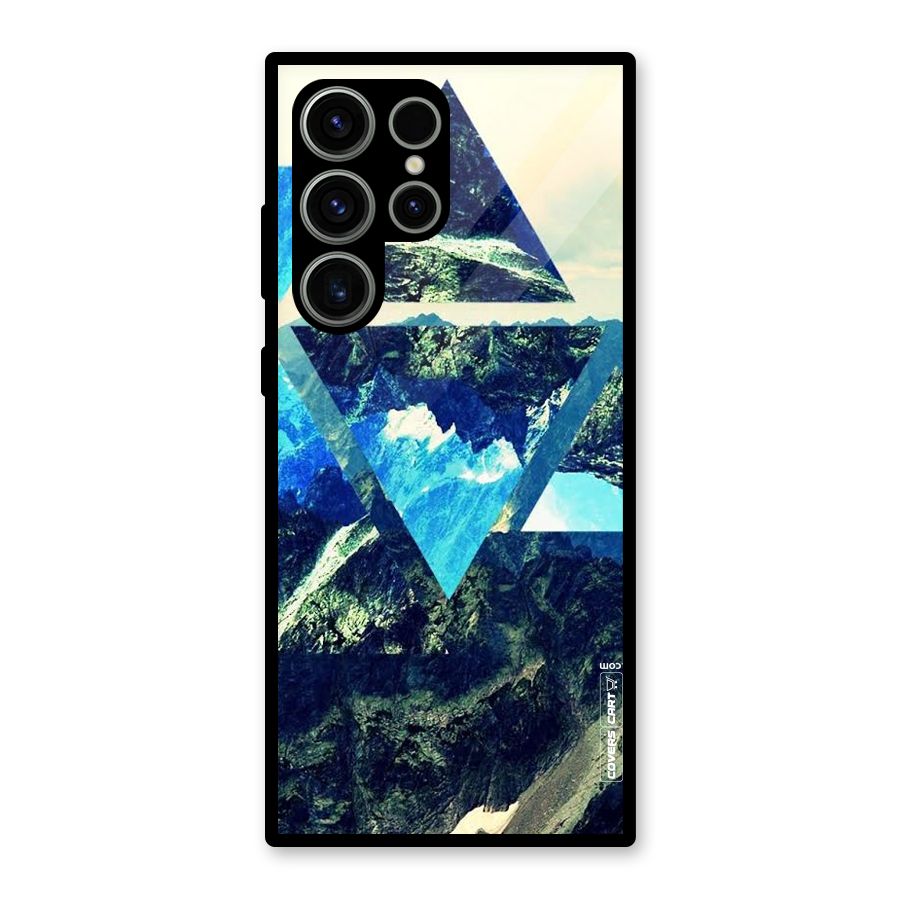 Triangular View Glass Back Case for Galaxy S23 Ultra