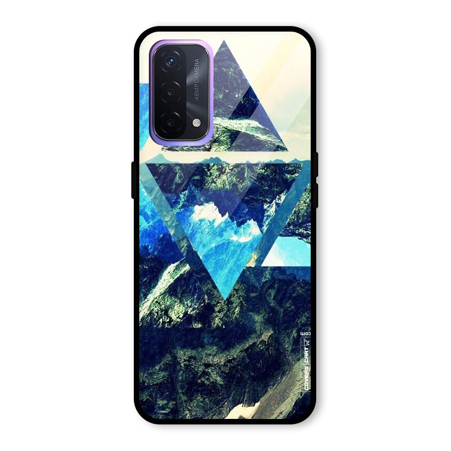 Triangular View Glass Back Case for Oppo A74 5G