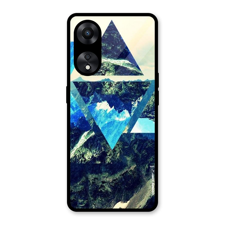 Triangular View Glass Back Case for Oppo A78