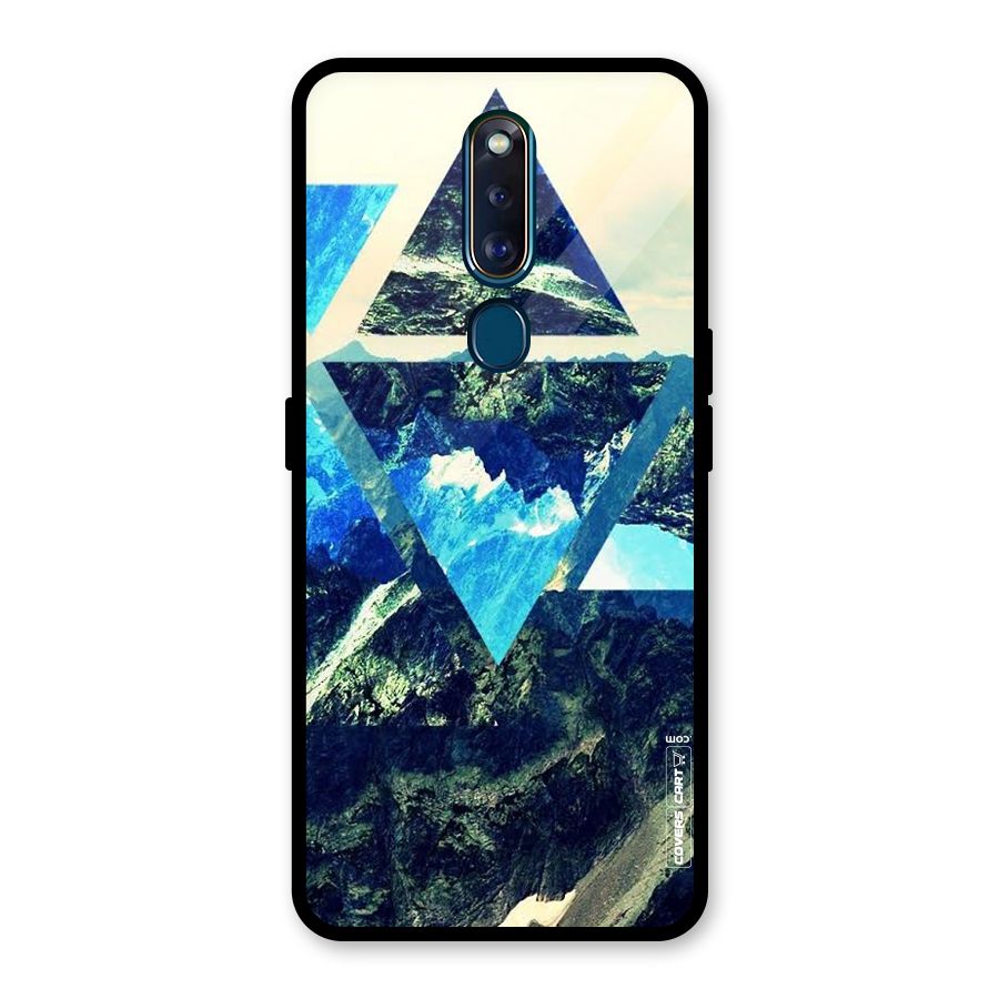 Triangular View Glass Back Case for Oppo F11 Pro