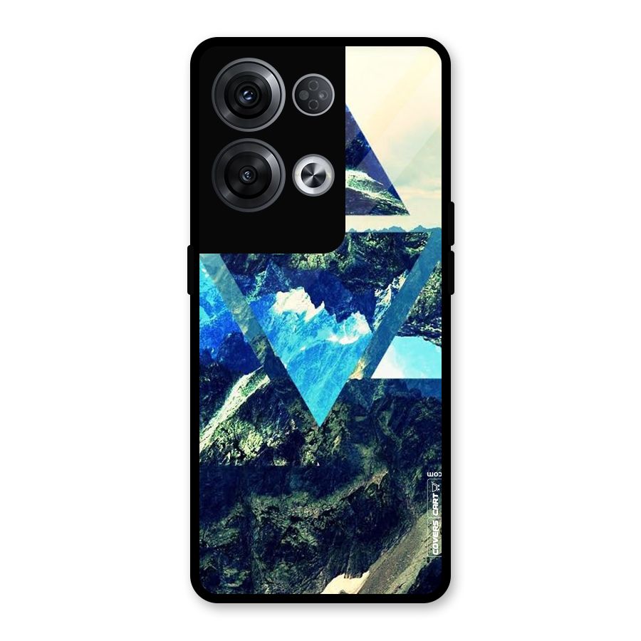 Triangular View Glass Back Case for Oppo Reno8 Pro 5G