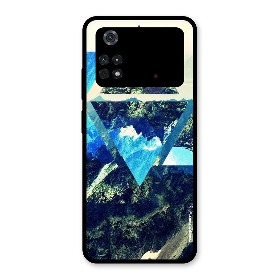 Triangular View Glass Back Case for Poco M4 Pro 4G